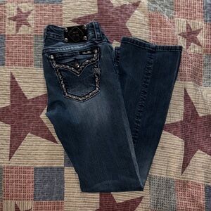 Miss Me Dark Blue Straight Leg Jeans
